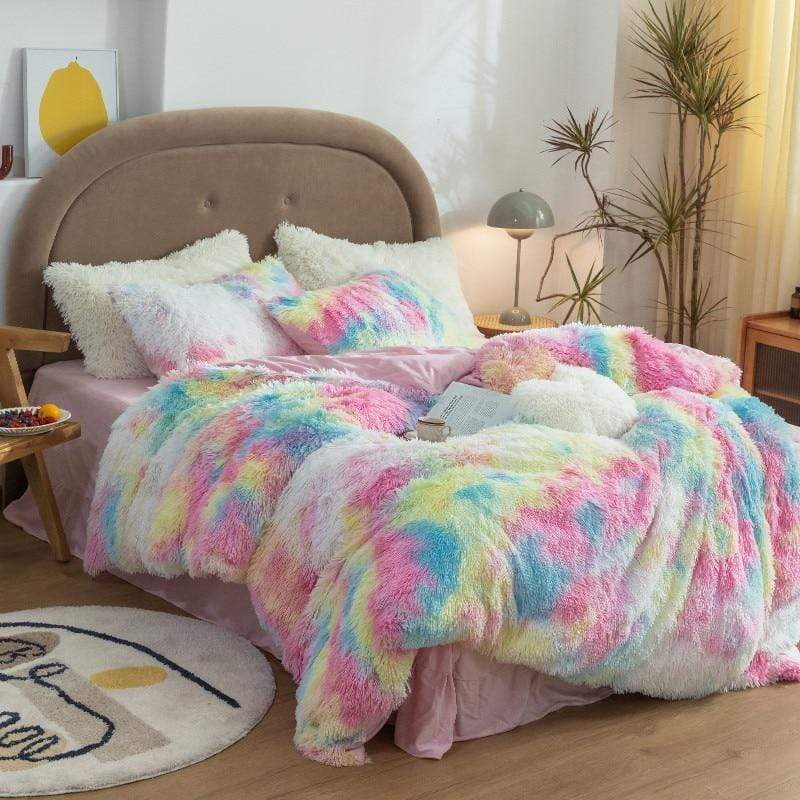 Fluffy Duvet Cover Set Blackbrdstore