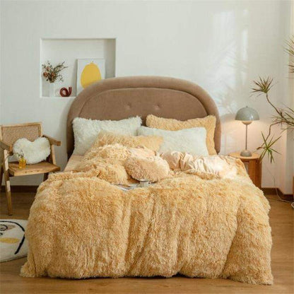 Fluffy Duvet Cover Set Blackbrdstore