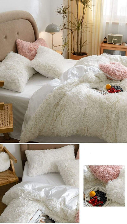 Fluffy Duvet Cover Set Blackbrdstore