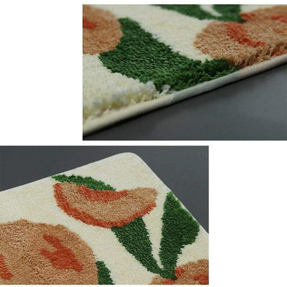 Fluffy Peach Bathmat Blackbrdstore