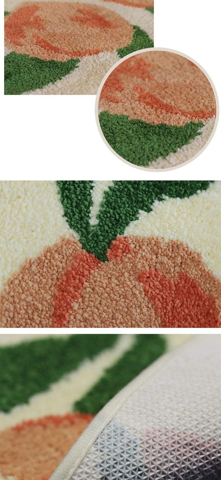 Fluffy Peach Bathmat Blackbrdstore