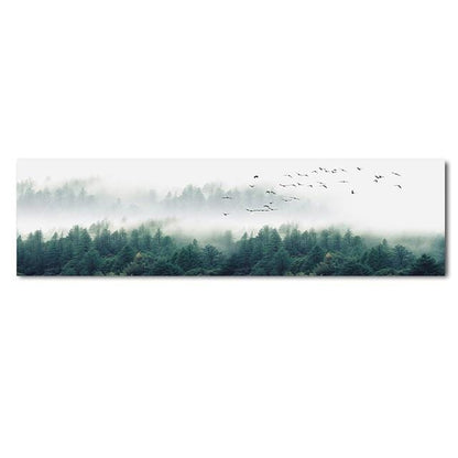 Foggy Forest Wall Art Canvas Blackbrdstore