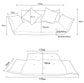 Foldable Lazy Sofa Couch Blackbrdstore
