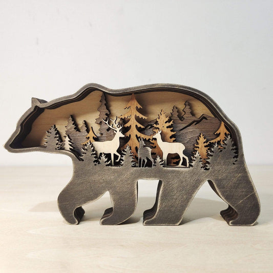 Forest Animals Wooden Ornament Blackbrdstore
