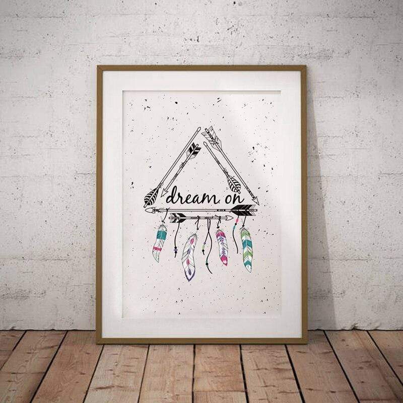 Free And Wild To Dream On Canvas Wall Art Blackbrdstore