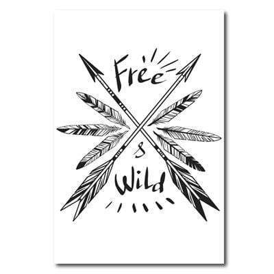 Free And Wild To Dream On Canvas Wall Art Blackbrdstore