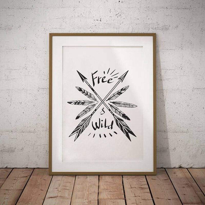 Free And Wild To Dream On Canvas Wall Art Blackbrdstore