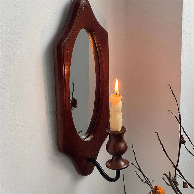 French Style Wooden Mirror Blackbrdstore