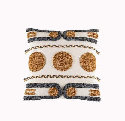 Geometric Embroidery Cushion Cover Blackbrdstore