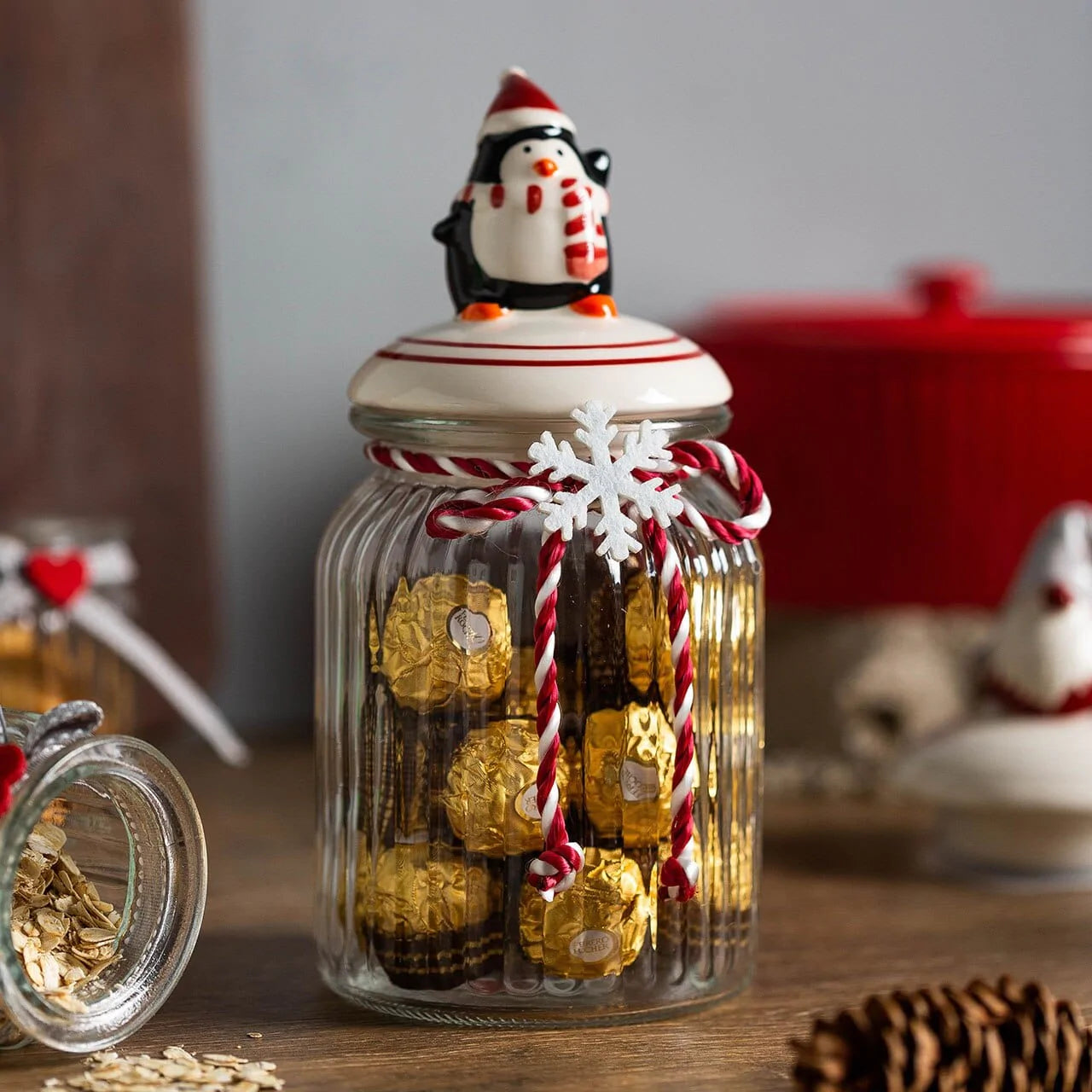 Glass Candy Storage Jar Blackbrdstore