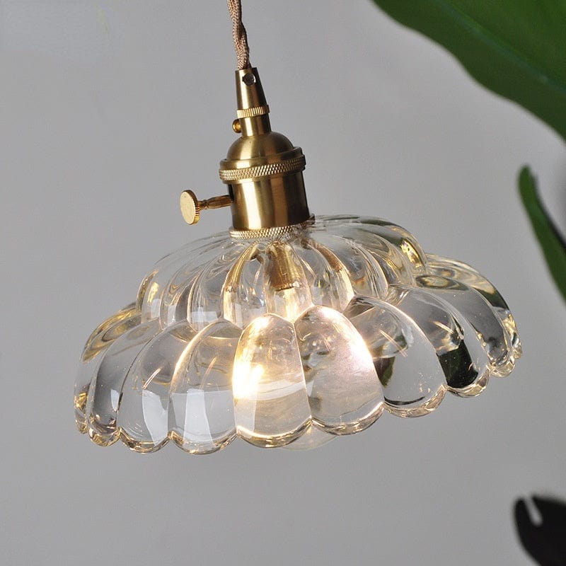 Glass Flower Pendant Light Blackbrdstore