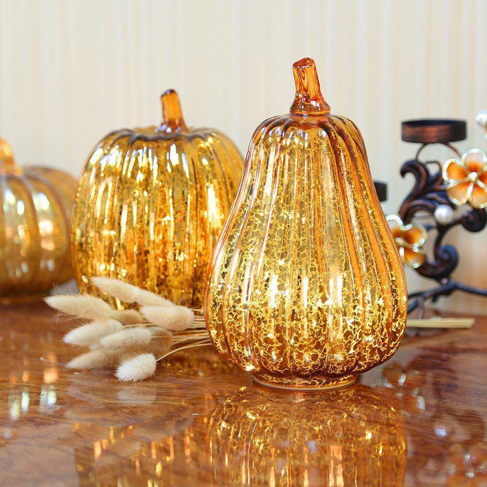 Glass Luminous Pumpkin Lamp Blackbrdstore