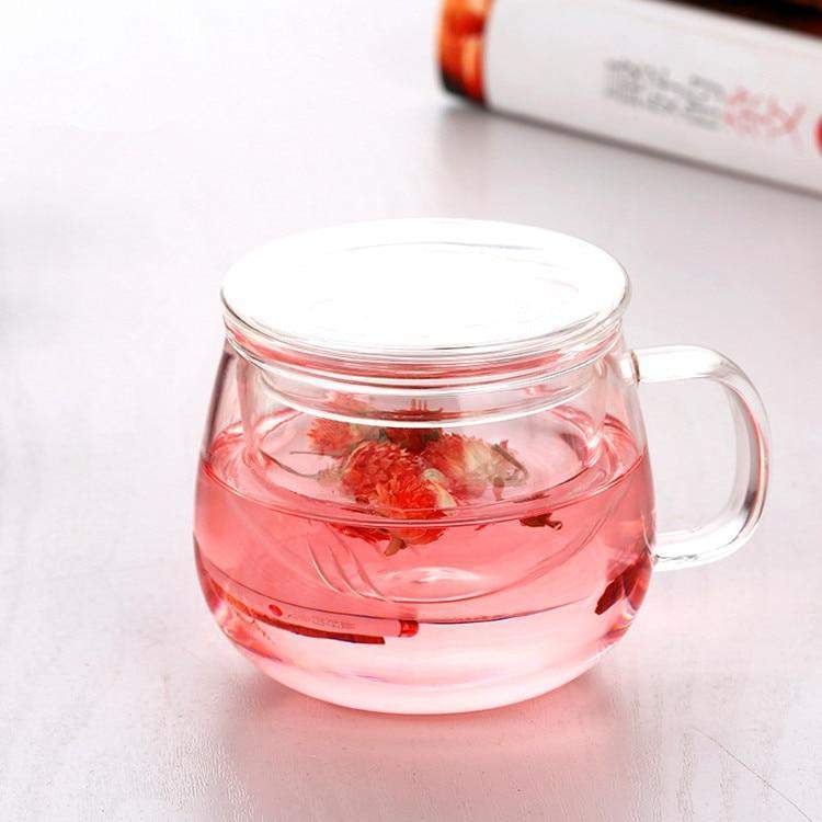 Glass Mug With Tea Infuser Filter Blackbrdstore