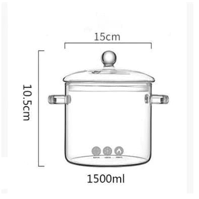 Glass Small Stew Pot Blackbrdstore