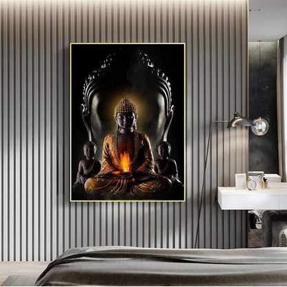 God Buddha Wall Canvas Blackbrdstore