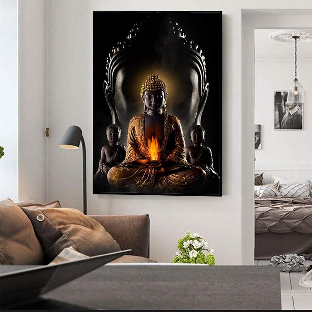 God Buddha Wall Canvas Blackbrdstore