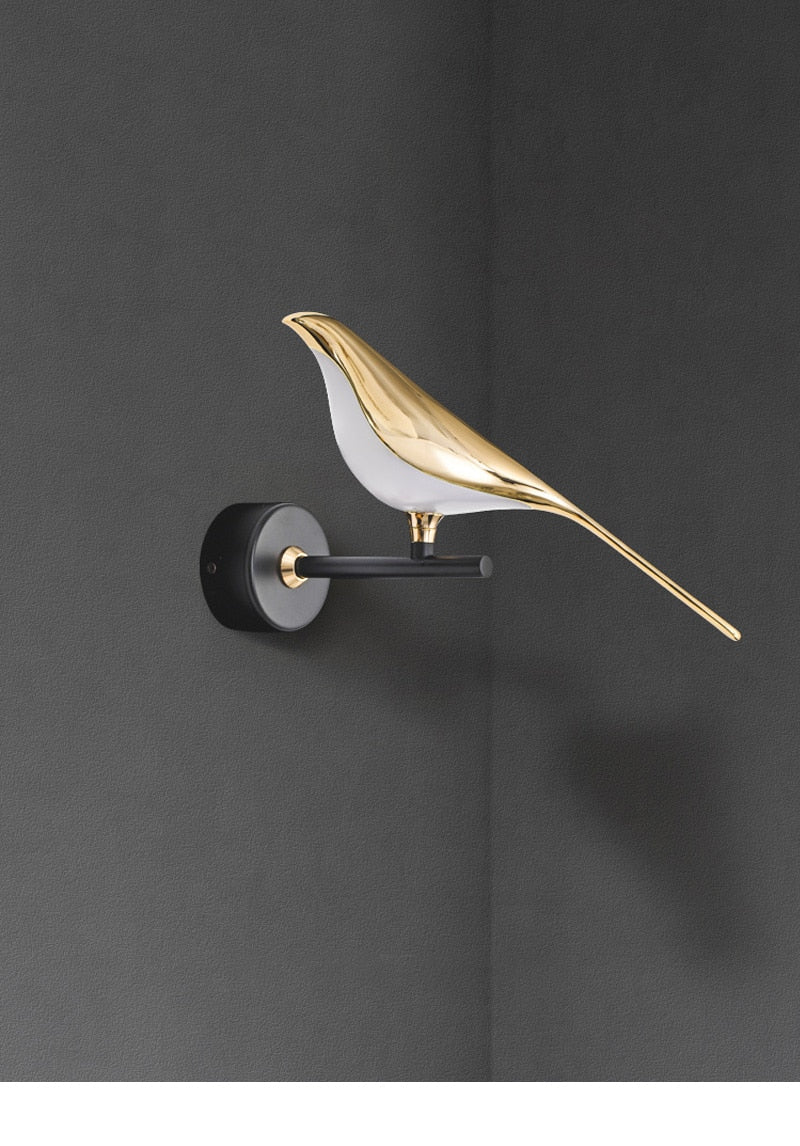 Gold Birds Wall Sconce Light Blackbrdstore