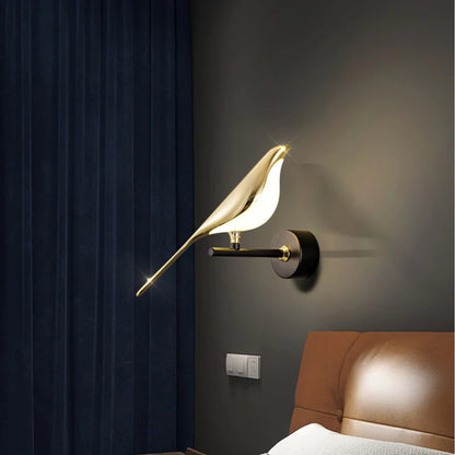 Gold Birds Wall Sconce Light Blackbrdstore