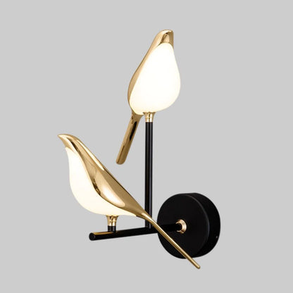 Gold Birds Wall Sconce Light Blackbrdstore