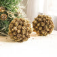 Gold Pine Cones Ball Christmas Tree Decor Blackbrdstore