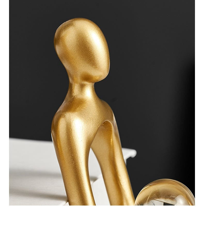 Gold Thinking Figurine Blackbrdstore