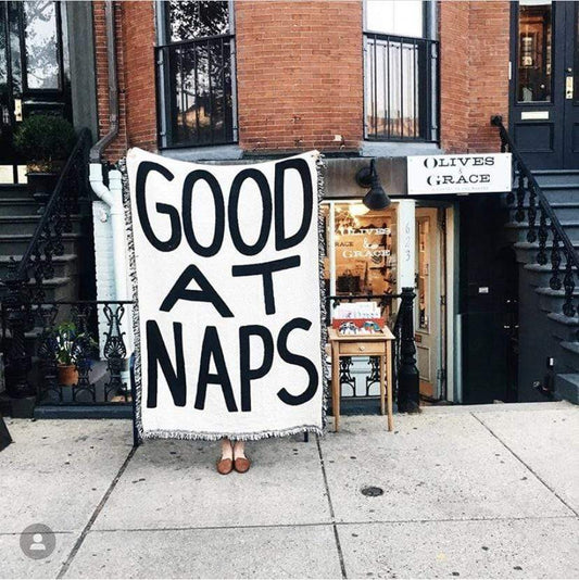 Good At Naps Throw Blanket Blackbrdstore