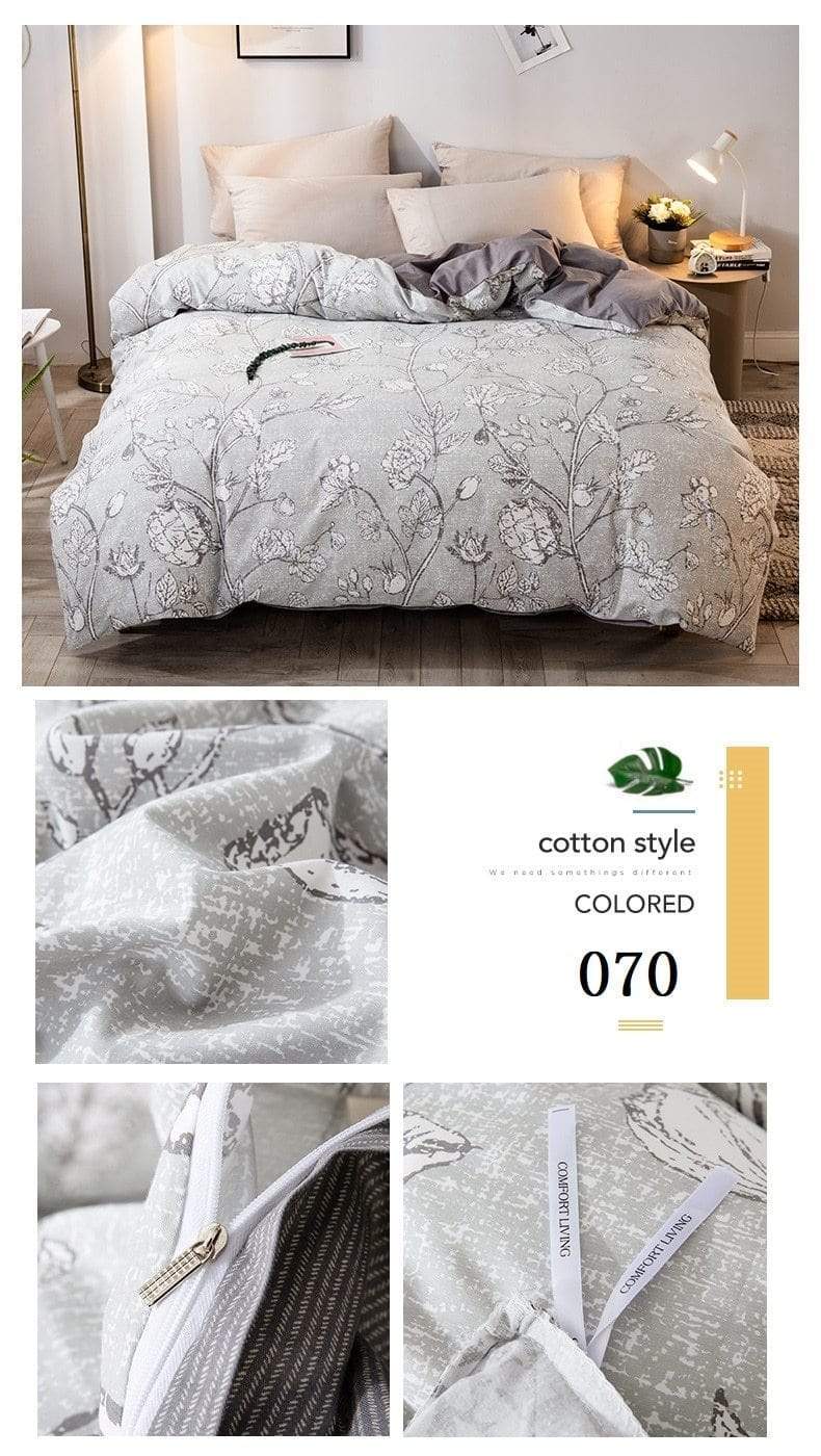 Gray Santolina Bedding Set Blackbrdstore