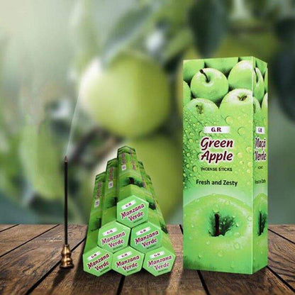 Green Apple Incense Sticks Blackbrdstore