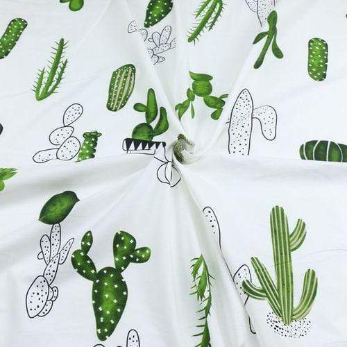 Green Cactus Bed Sheet Blackbrdstore