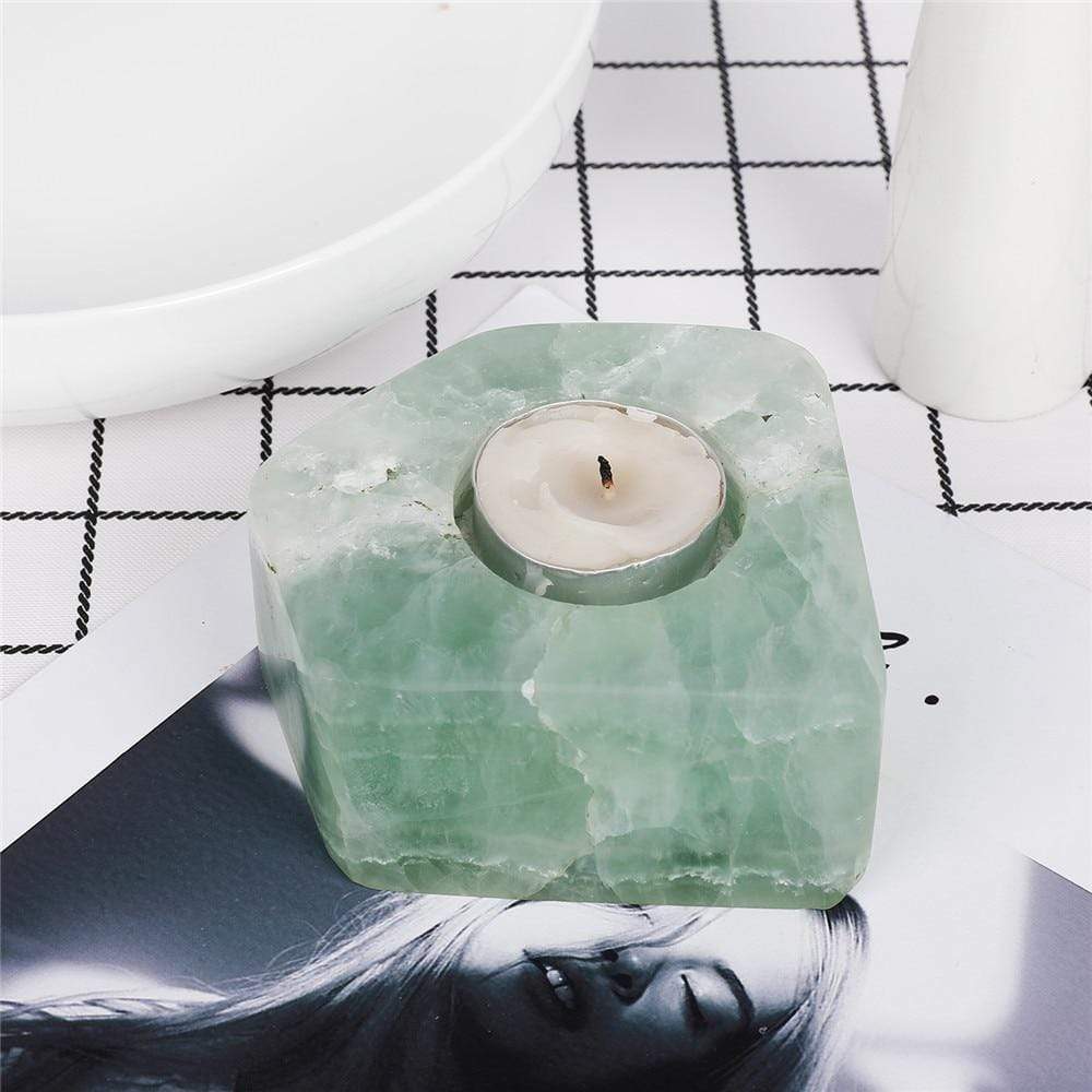 Green Fluorite Candlestick Blackbrdstore