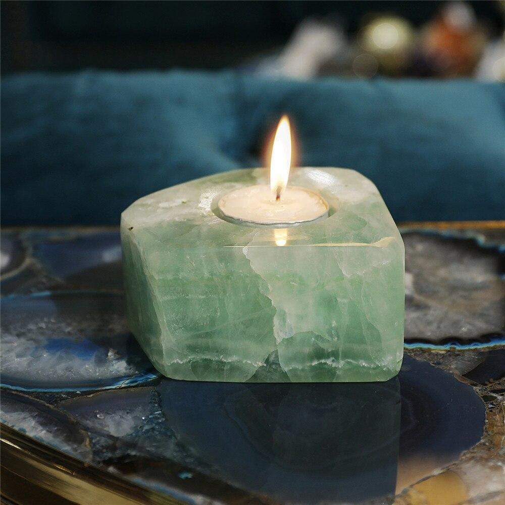 Green Fluorite Candlestick Blackbrdstore