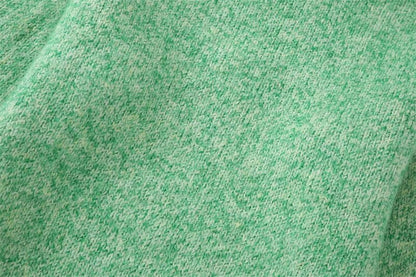 Green Turtleneck Knit Sweater Blackbrdstore