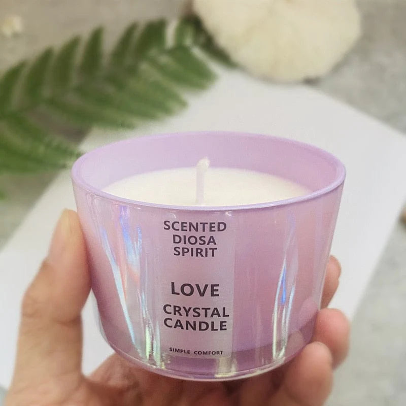 Ground & Balance Crystal Stone Scented Candles Blackbrdstore