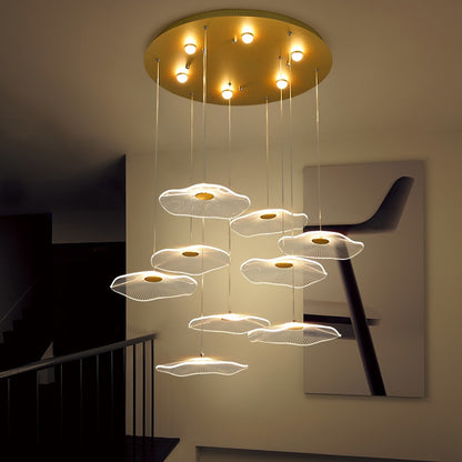 Lotus Disc Chandelier