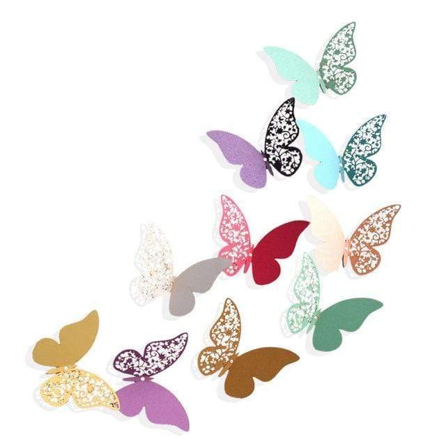 Half Hollow 3D Butterfly Wall Sticker Blackbrdstore