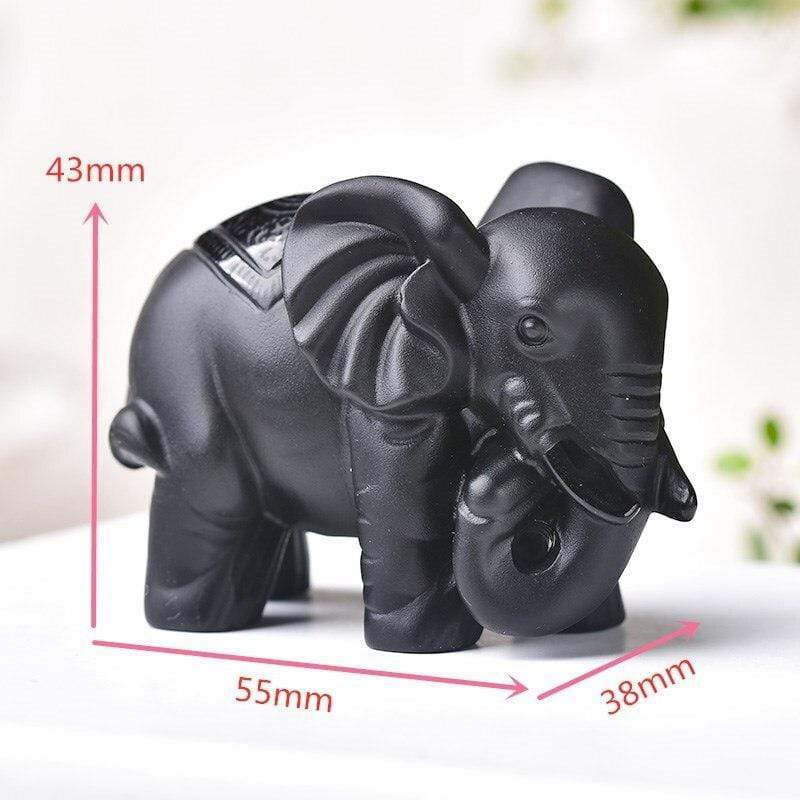 Hand Carved Obsidian Animal Figurine Blackbrdstore