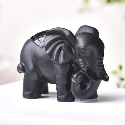 Hand Carved Obsidian Animal Figurine Blackbrdstore