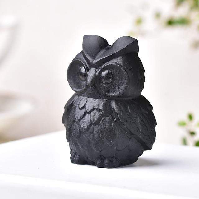 Hand Carved Obsidian Animal Figurine Blackbrdstore