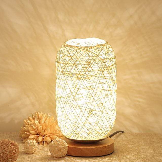 Hand Woven Rattan Night Light Blackbrdstore