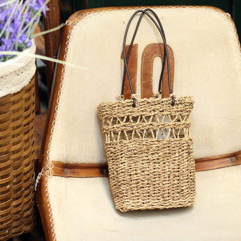 Hand-Woven Seagrass Wall Hanging Flower Pot Blackbrdstore