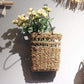 Hand-Woven Seagrass Wall Hanging Flower Pot Blackbrdstore