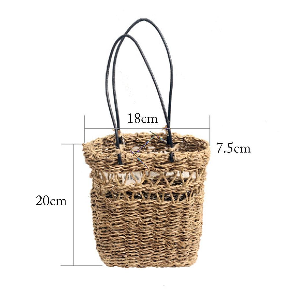 Hand-Woven Seagrass Wall Hanging Flower Pot Blackbrdstore