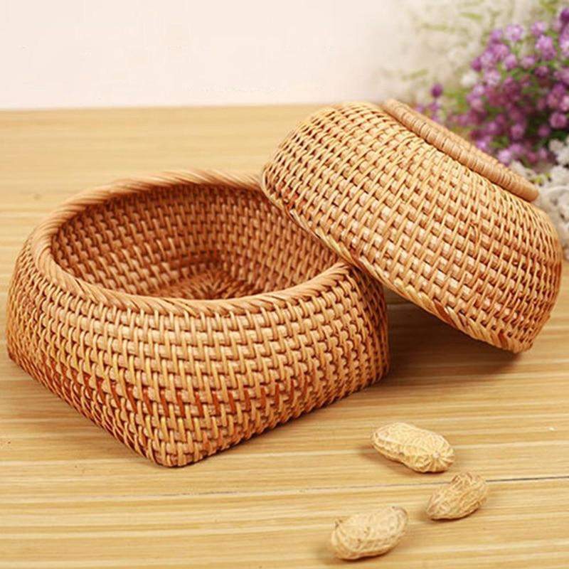 Hand-Woven Small Basket Box Blackbrdstore