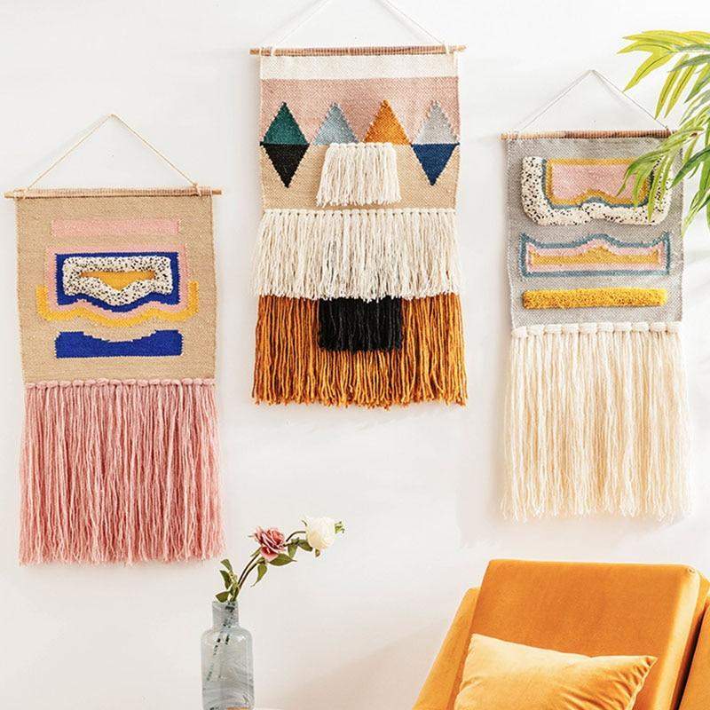Hand Woven Tufted Wall Hanging Tapestries Blackbrdstore