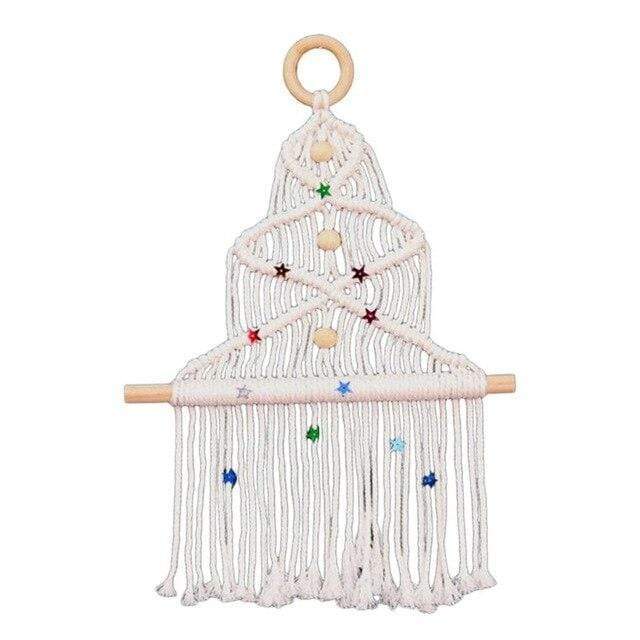 Hand-woven Christmas Tree Macrame Blackbrdstore