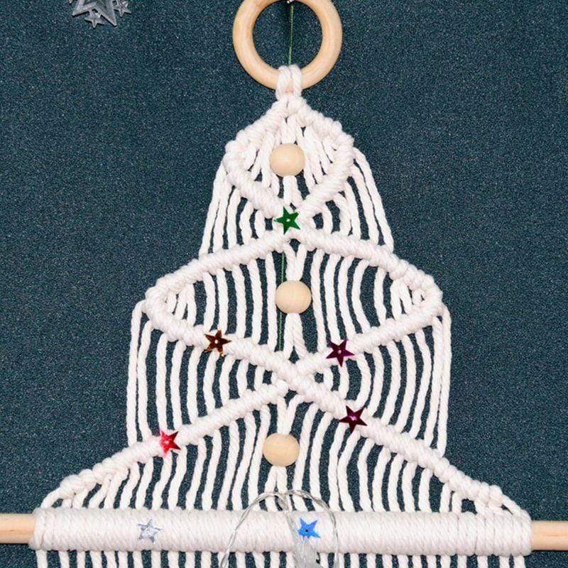 Hand-woven Christmas Tree Macrame Blackbrdstore