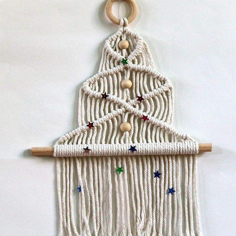 Hand-woven Christmas Tree Macrame Blackbrdstore