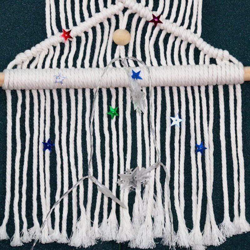 Hand-woven Christmas Tree Macrame Blackbrdstore