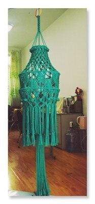 Hand-woven Macrame Lampshade Blackbrdstore