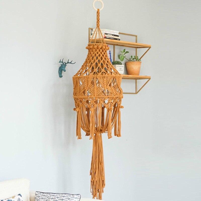 Hand-woven Macrame Lampshade Blackbrdstore